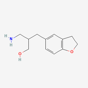 molecular formula C12H17NO2 B13530058 3-Amino-2-((2,3-dihydrobenzofuran-5-yl)methyl)propan-1-ol 