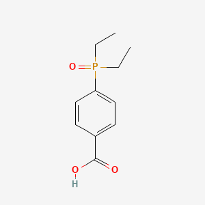 molecular formula C11H15O3P B13530090 p-Diethylphosphinylbenzoic acid 