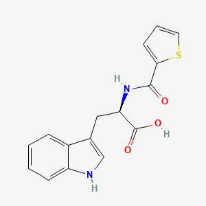 molecular formula C16H14N2O3S B13530097 rel-(2R)-3-(1H-indol-3-yl)-2-[(thiophen-2-yl)formamido]propanoicacid 