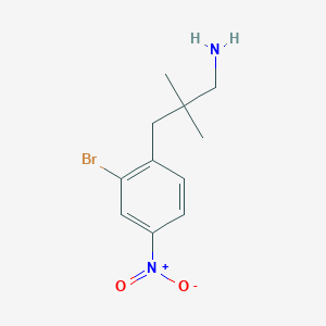 molecular formula C11H15BrN2O2 B13530115 3-(2-Bromo-4-nitrophenyl)-2,2-dimethylpropan-1-amine 