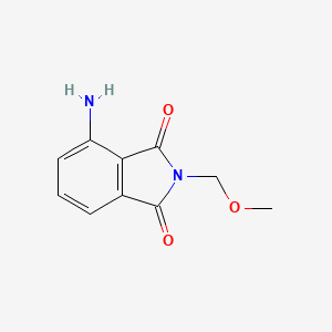 molecular formula C10H10N2O3 B13530126 4-Amino-2-(methoxymethyl)isoindoline-1,3-dione 