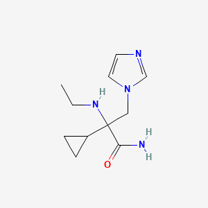 2-Cyclopropyl-2-(ethylamino)-3-(1h-imidazol-1-yl)propanamide