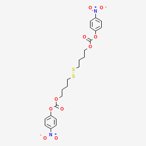 molecular formula C22H24N2O10S2 B13530165 4-[(4-{[(4-Nitrophenoxy)carbonyl]oxy}butyl)disulfanyl]butyl4-nitrophenylcarbonate 