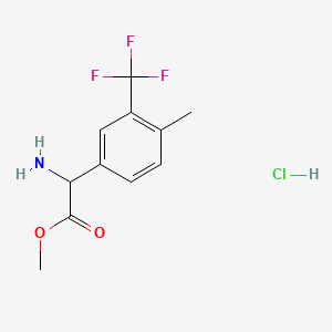 Methyl2-amino-2-[4-methyl-3-(trifluoromethyl)phenyl]acetatehydrochloride