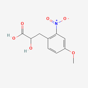 molecular formula C10H11NO6 B13530191 2-Hydroxy-3-(4-methoxy-2-nitrophenyl)propanoic acid 