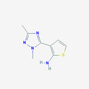 molecular formula C8H10N4S B13530220 3-(1,3-Dimethyl-1h-1,2,4-triazol-5-yl)thiophen-2-amine 