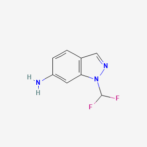 molecular formula C8H7F2N3 B13530224 Ellanovalabs B7-6098 