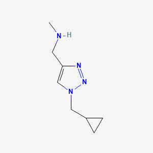 molecular formula C8H14N4 B13530249 1-(1-(Cyclopropylmethyl)-1h-1,2,3-triazol-4-yl)-N-methylmethanamine 