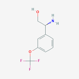 molecular formula C9H10F3NO2 B13530260 (2R)-2-Amino-2-[3-(trifluoromethoxy)phenyl]ethan-1-OL 