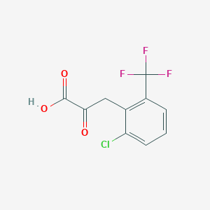 3-[2-Chloro-6-(trifluoromethyl)phenyl]-2-oxopropanoic acid