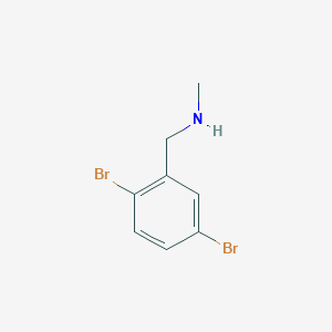 molecular formula C8H9Br2N B13530274 1-(2,5-dibromophenyl)-N-methylmethanamine 