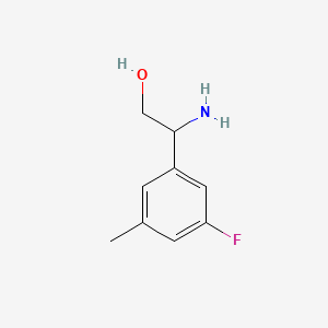 molecular formula C9H12FNO B13530279 2-Amino-2-(3-fluoro-5-methylphenyl)ethan-1-ol 