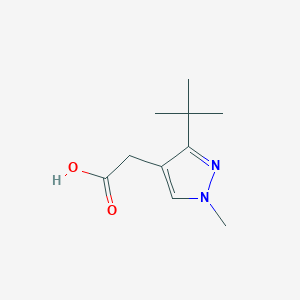 molecular formula C10H16N2O2 B13530282 2-(3-(Tert-butyl)-1-methyl-1h-pyrazol-4-yl)acetic acid 