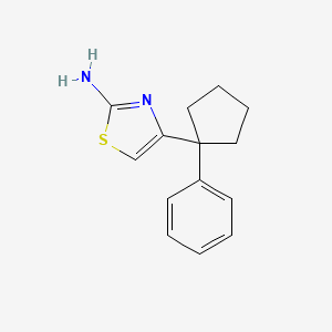 molecular formula C14H16N2S B13530286 4-(1-phenylcyclopentyl)-2-Thiazolamine 