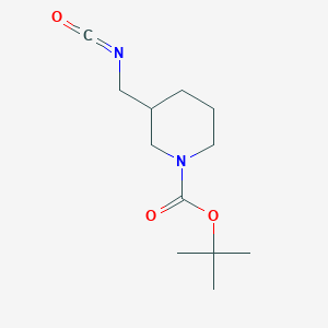 molecular formula C12H20N2O3 B13530299 Tert-butyl3-(isocyanatomethyl)piperidine-1-carboxylate 