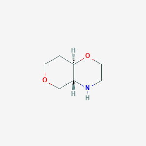 molecular formula C7H13NO2 B13530319 rac-(4aR,8aR)-octahydropyrano[4,3-b]morpholine 