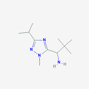 molecular formula C11H22N4 B13530324 1-(3-Isopropyl-1-methyl-1h-1,2,4-triazol-5-yl)-2,2-dimethylpropan-1-amine 