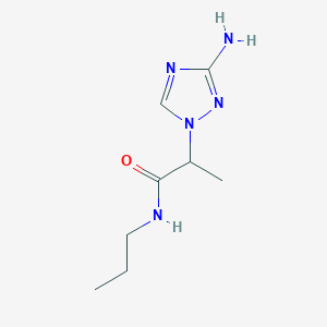 molecular formula C8H15N5O B13530395 2-(3-Amino-1h-1,2,4-triazol-1-yl)-N-propylpropanamide 