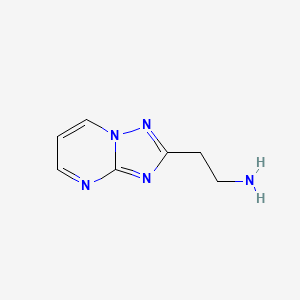 molecular formula C7H9N5 B13530409 (2-[1,2,4]Triazolo[1,5-{a}]pyrimidin-2-ylethyl)amine 