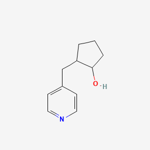 molecular formula C11H15NO B13530412 2-(Pyridin-4-ylmethyl)cyclopentan-1-ol 