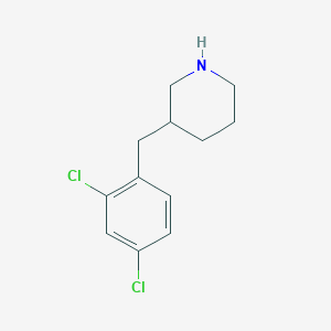 molecular formula C12H15Cl2N B13530413 3-(2,4-Dichlorobenzyl)piperidine 