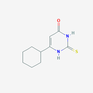 molecular formula C10H14N2OS B1353045 6-环己基-2-硫代次亚胺基-1H-嘧啶-4-酮 CAS No. 28811-81-6