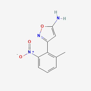 molecular formula C10H9N3O3 B13530461 3-(2-Methyl-6-nitrophenyl)isoxazol-5-amine CAS No. 1152517-46-8