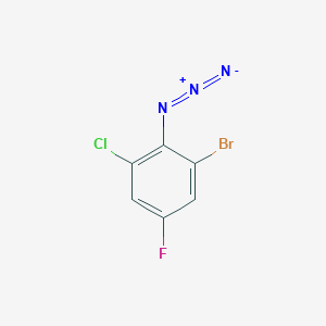 molecular formula C6H2BrClFN3 B13530464 2-Azido-1-bromo-3-chloro-5-fluorobenzene 