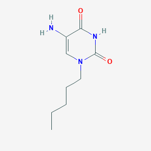 molecular formula C9H15N3O2 B13530473 5-Amino-1-pentylpyrimidine-2,4(1h,3h)-dione 