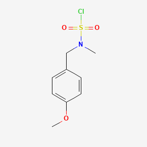 molecular formula C9H12ClNO3S B13530502 (4-Methoxybenzyl)(methyl)sulfamoyl chloride 