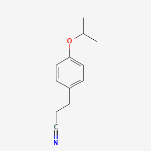 molecular formula C12H15NO B13530510 3-(4-Isopropoxyphenyl)propanenitrile 