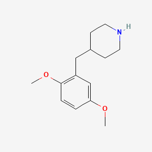 molecular formula C14H21NO2 B13530531 4-(2,5-Dimethoxybenzyl)piperidine 