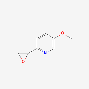 molecular formula C8H9NO2 B13530538 5-Methoxy-2-(oxiran-2-yl)pyridine 