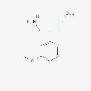 3-(Aminomethyl)-3-(3-methoxy-4-methylphenyl)cyclobutan-1-ol