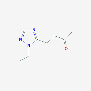 molecular formula C8H13N3O B13530560 4-(1-Ethyl-1h-1,2,4-triazol-5-yl)butan-2-one 