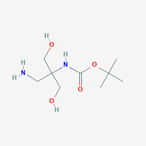 molecular formula C9H20N2O4 B13530564 tert-butylN-[2-(aminomethyl)-1,3-dihydroxypropan-2-yl]carbamate 