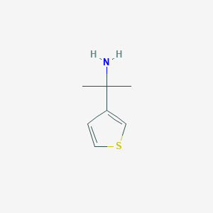 molecular formula C7H11NS B13530575 2-(Thiophen-3-yl)propan-2-amine 