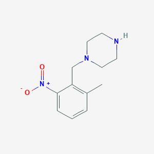 molecular formula C12H17N3O2 B13530577 1-(4-Fluoro-3-methylbenzyl)piperazine 