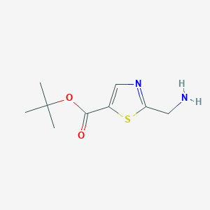 molecular formula C9H14N2O2S B13530583 Tert-butyl 2-(aminomethyl)-1,3-thiazole-5-carboxylate CAS No. 2138566-89-7