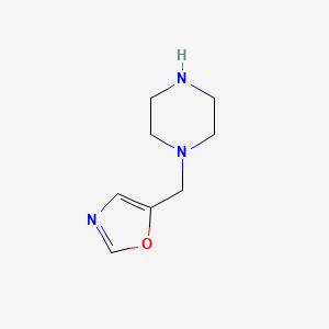 molecular formula C8H13N3O B13530587 5-(Piperazin-1-ylmethyl)oxazole 