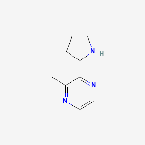 molecular formula C9H13N3 B13530602 2-Methyl-3-(pyrrolidin-2-YL)pyrazine 