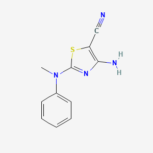 4-Amino-2-[methyl(phenyl)amino]-1,3-thiazole-5-carbonitrile