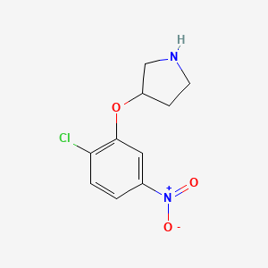 molecular formula C10H11ClN2O3 B13530616 3-(2-Chloro-5-nitrophenoxy)pyrrolidine 