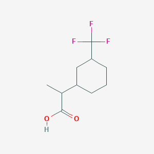 molecular formula C10H15F3O2 B13530629 2-(3-(Trifluoromethyl)cyclohexyl)propanoic acid 