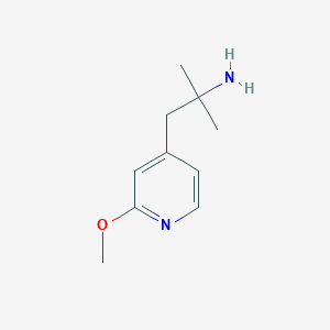 molecular formula C10H16N2O B13530681 1-(2-Methoxypyridin-4-YL)-2-methylpropan-2-amine 