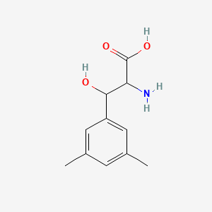 molecular formula C11H15NO3 B13530685 2-Amino-3-(3,5-dimethylphenyl)-3-hydroxypropanoic acid 