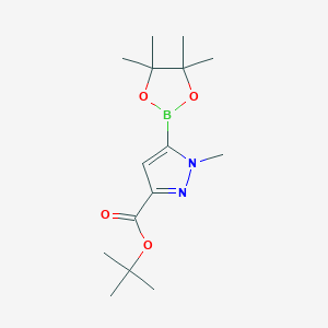 molecular formula C15H25BN2O4 B13530703 tert-butyl 1-methyl-5-(tetramethyl-1,3,2-dioxaborolan-2-yl)-1H-pyrazole-3-carboxylate 