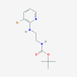 molecular formula C12H18BrN3O2 B13530717 tert-butylN-{2-[(3-bromopyridin-2-yl)amino]ethyl}carbamate 