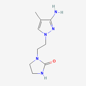 molecular formula C9H15N5O B13530721 1-(2-(3-Amino-4-methyl-1h-pyrazol-1-yl)ethyl)imidazolidin-2-one 