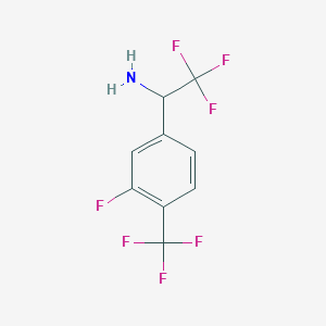 2,2,2-Trifluoro-1-(3-fluoro-4-(trifluoromethyl)phenyl)ethan-1-amine